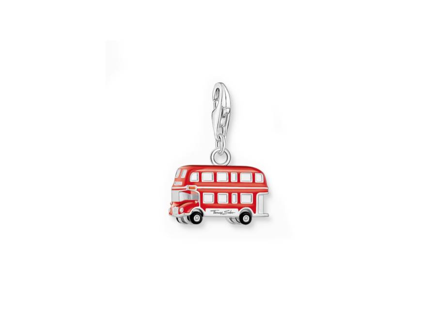 Charm-Anhänger London Bus Silber