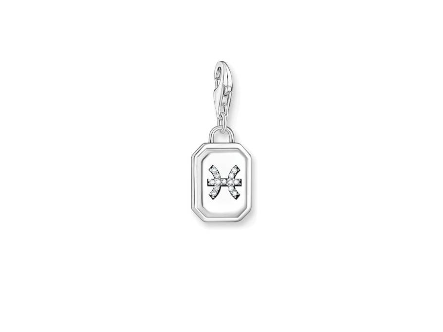 Charm-Anhänger Sternzeichen Fische Silber