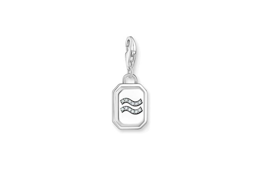 Charm-Anhänger Sternzeichen Wassermann Silber