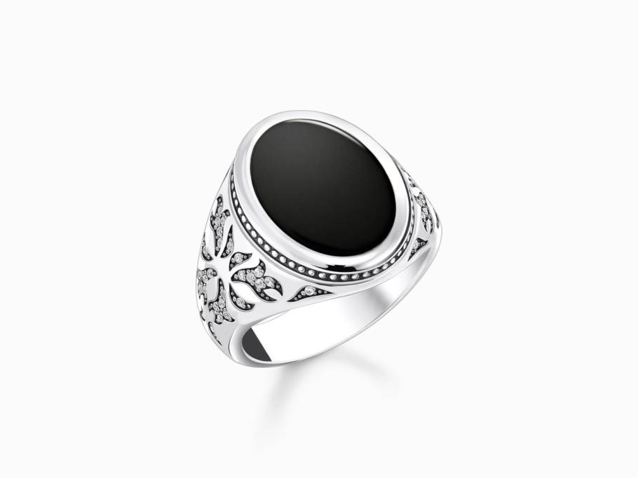 Rebel at Heart Siegelring Silber mit Onyx