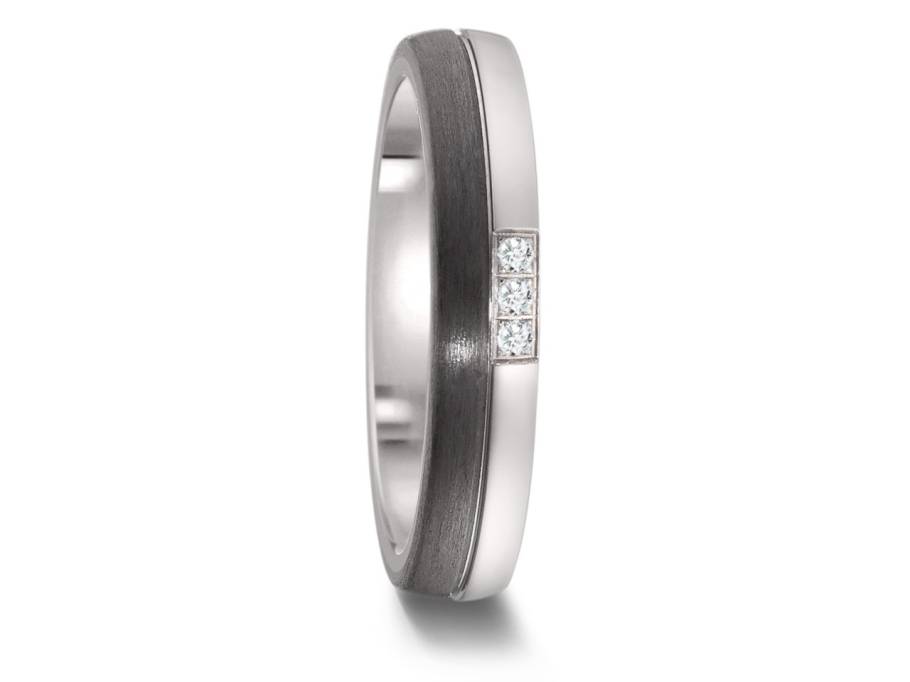 Titan und Carbon Trauring 09 Damenring