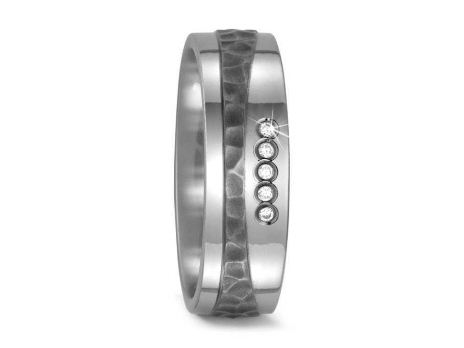 Titanring Nr. 40 mit Brillanten