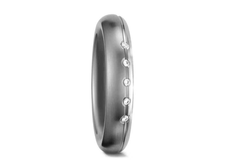 Titanring Nr. 50 mit Brillanten