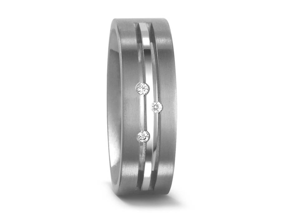 Titanring Nr. 27 mit Brillanten