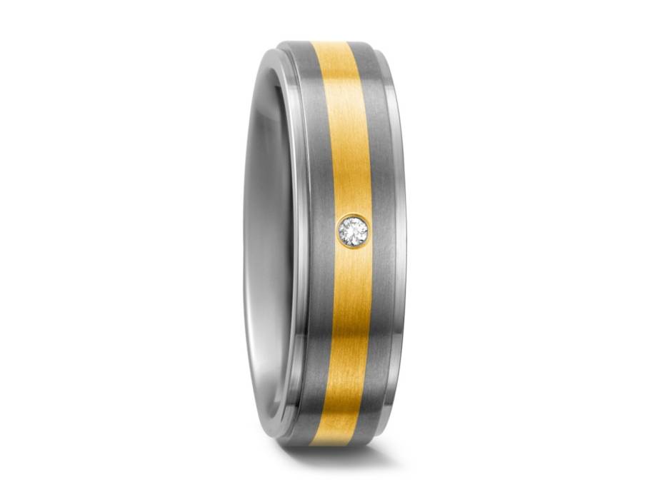 Titanring Nr. 08 mit Brillant