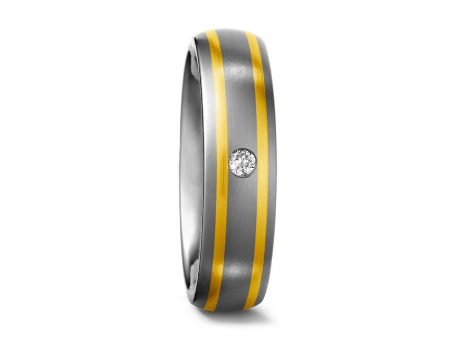 Titanring Nr. 07 mit Brillant