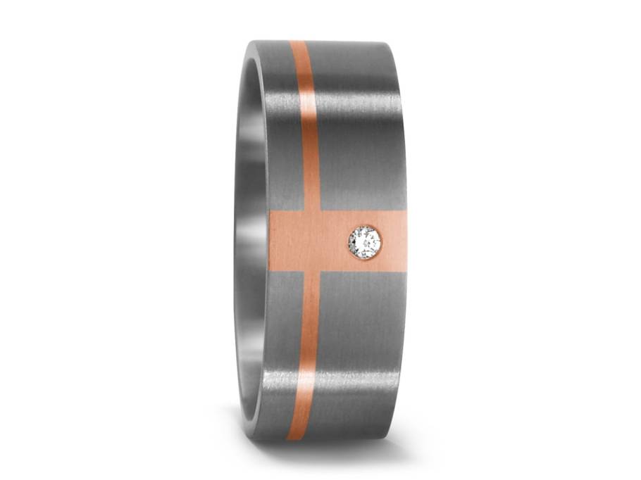 Titanring Nr. 03 mit Brillant