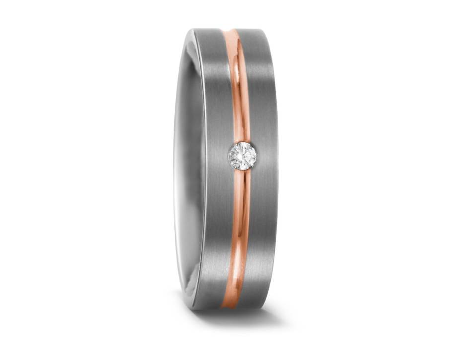 Titanring Nr. 04 mit Brillant