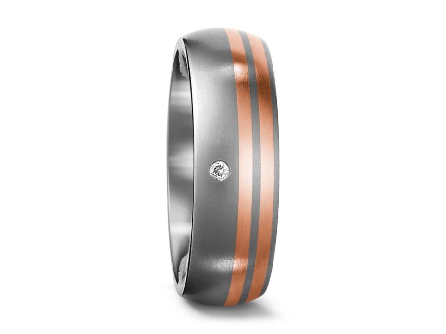 Titanring Nr. 06 mit Brillant