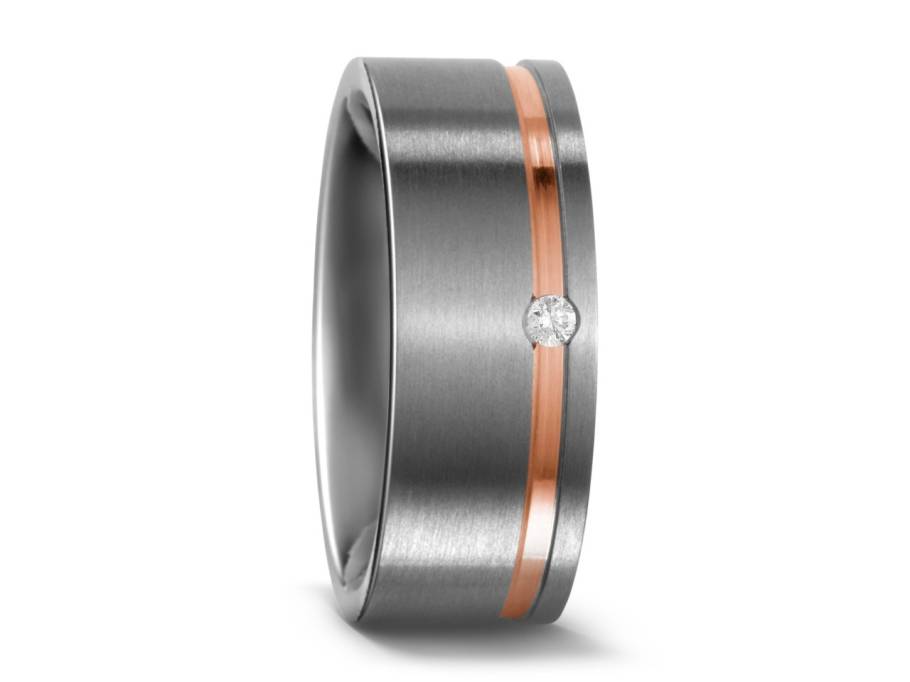 Titanring Nr. 12 mit Brillant