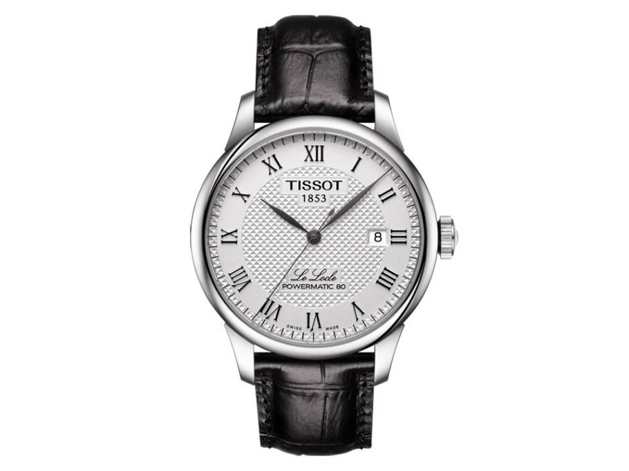 Le Locle Automatic Powermatic 80 silber Lederband