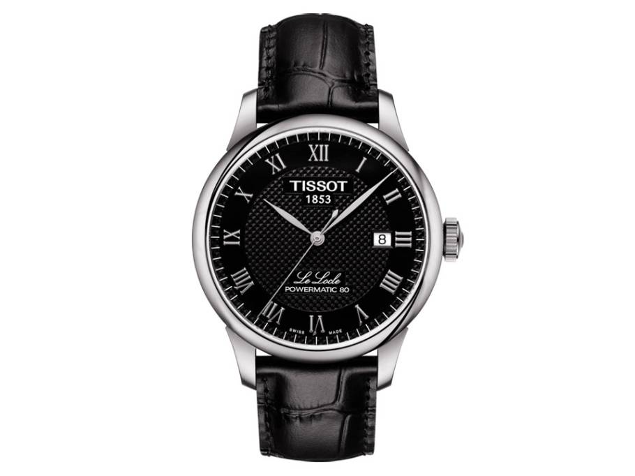 Le Locle Automatic Powermatic 80 schwarz Lederband