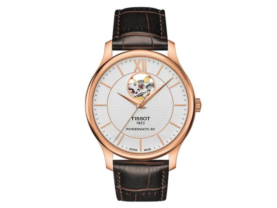 Tradition Powermatic 80 Open Heart PVD rosé Herrenuhr