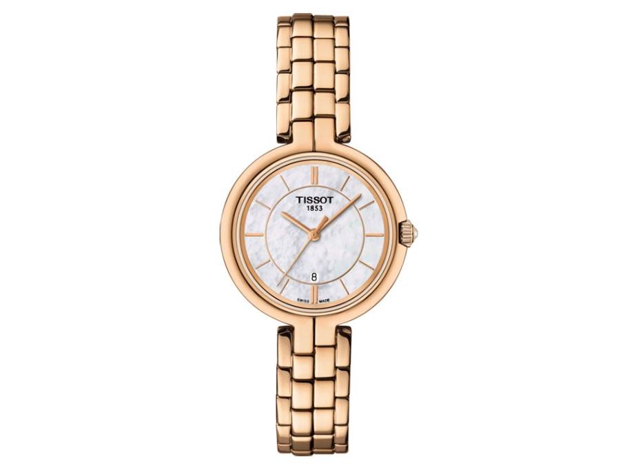 Flamingo Edelstahl PVD rosé Perlmutt Metallband