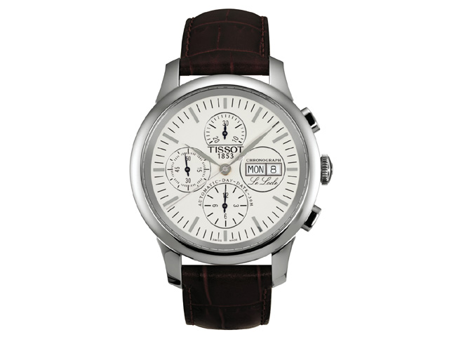 LeLocle Chronograph Automatik silberweiß