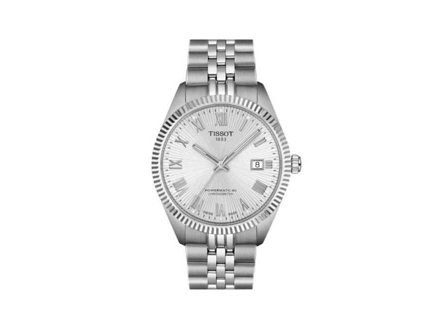 Ballade Automatik Edelstahl 39mm silberfarbenes Zifferblatt Metallband