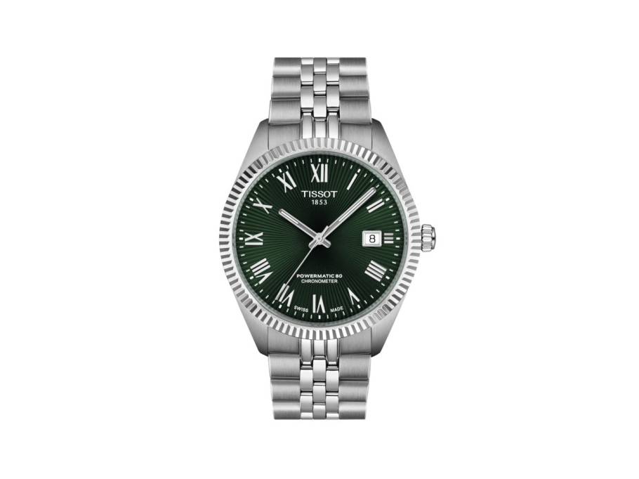 Ballade Automatik Edelstahl 39mm grünes Zifferblatt Metallband
