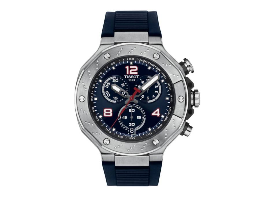  T-Race MotoGP                  2024 Chronograph Limited Edition  Quarz Edelstahl 45mm blaues Zifferblatt blaues Silikonband