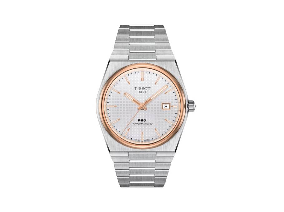 PRX Automatik Edelstahl 40mm silbernes Zifferblatt Metallband