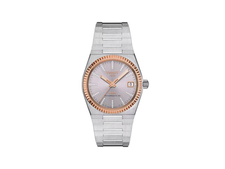 PRX Automatik Edelstahl 35mm graues Zifferblatt Metallband