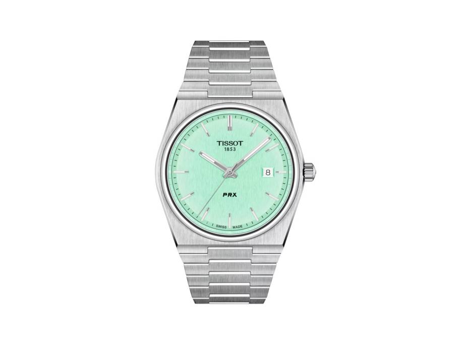 PRX Quarz Edelstahl 40mm grünes Zifferblatt Metallband