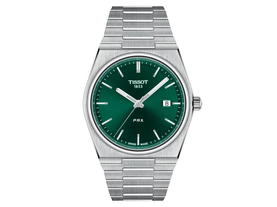 PRX Quarz Edelstahl grünes Zifferblatt Edelstahlband