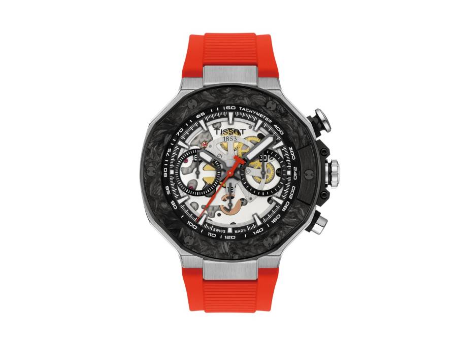  T-Race MotoGP                    2026 Chronograph Limited Edition Automatic Edelstahl 45mm skelettiertes Zifferblatt rotes Silikonband
