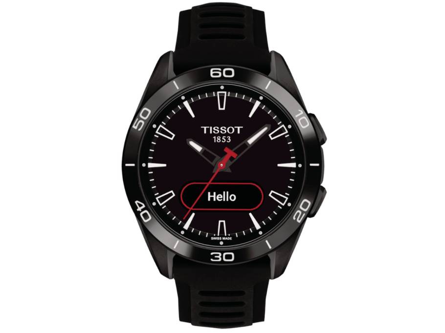 T-Touch Connect Sport Quarz Titan Schwarz-PVD 43mm schwarzes Zifferblatt schwarzes Silikonband