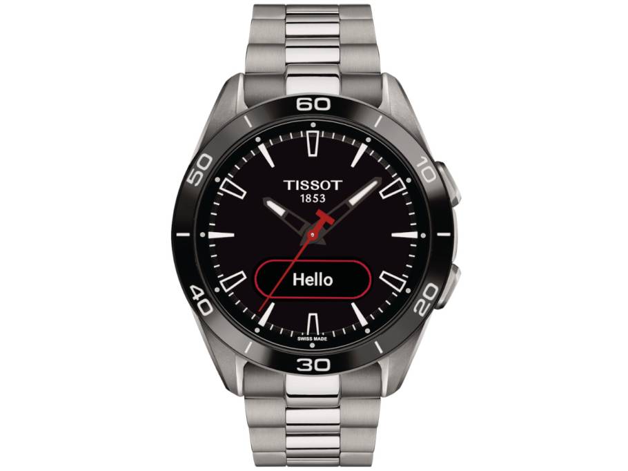 T-Touch Connect Sport Quarz Titan 43mm schwarzes Zifferblatt Metallband