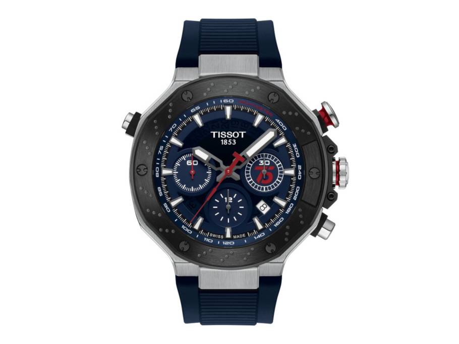 T-Race MotoGP 2024 Chronograph Limited Edition Automatic 45mm blaues Zifferblatt blaues Silikonband
