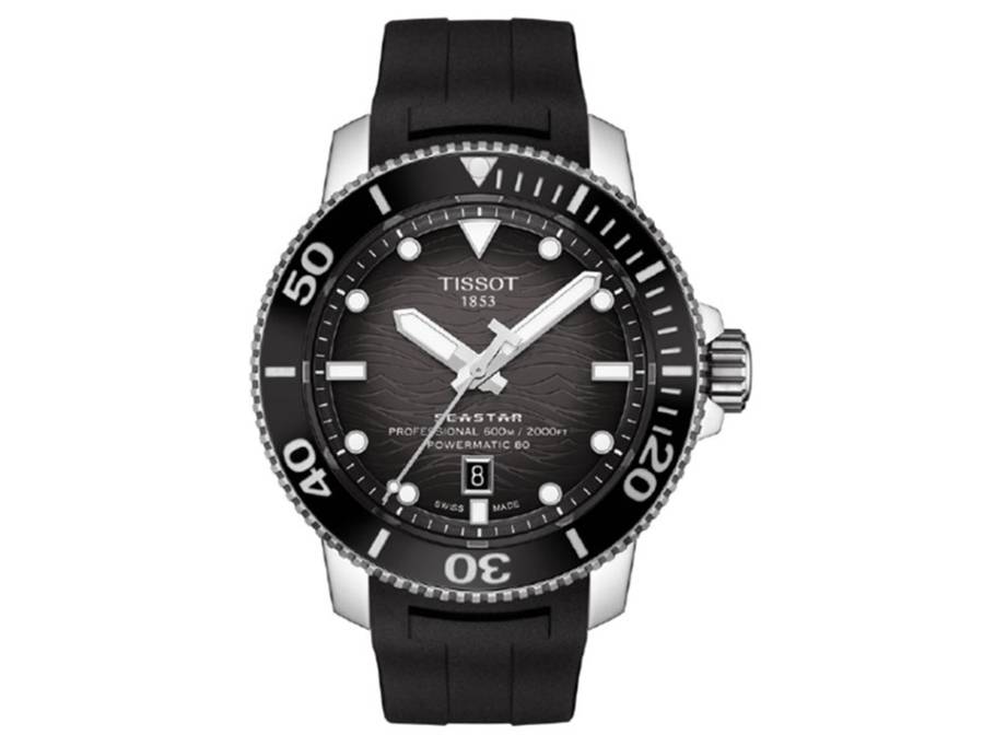 Seastar 2000 Professional Powermatic 80 schwarzes Zifferblatt schwarzes Kautschukband