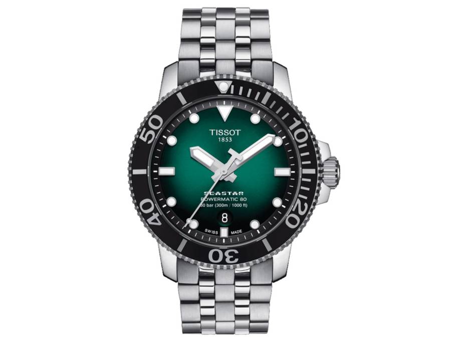 Seastar 1000  Powermatic 80 grünes Zifferblatt Edelstahlband