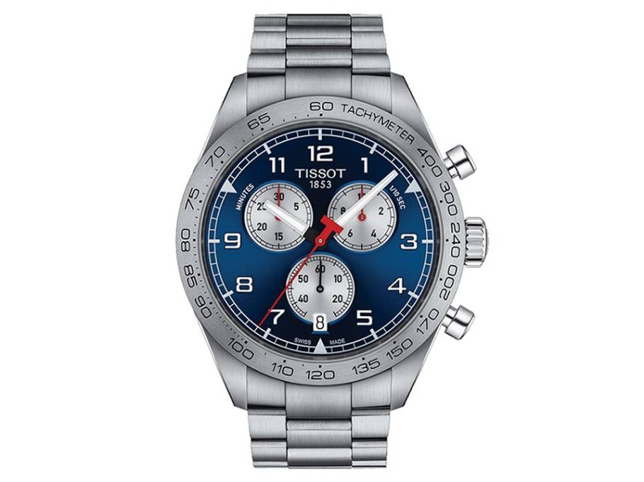 PRS516 Chronograph  mit Datum blaues Zifferblatt Edelstahlband