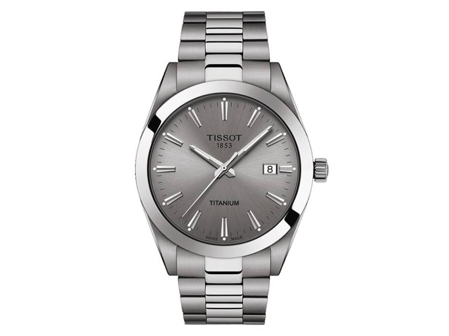 Gentleman Quarz  Titanium grau Metallband