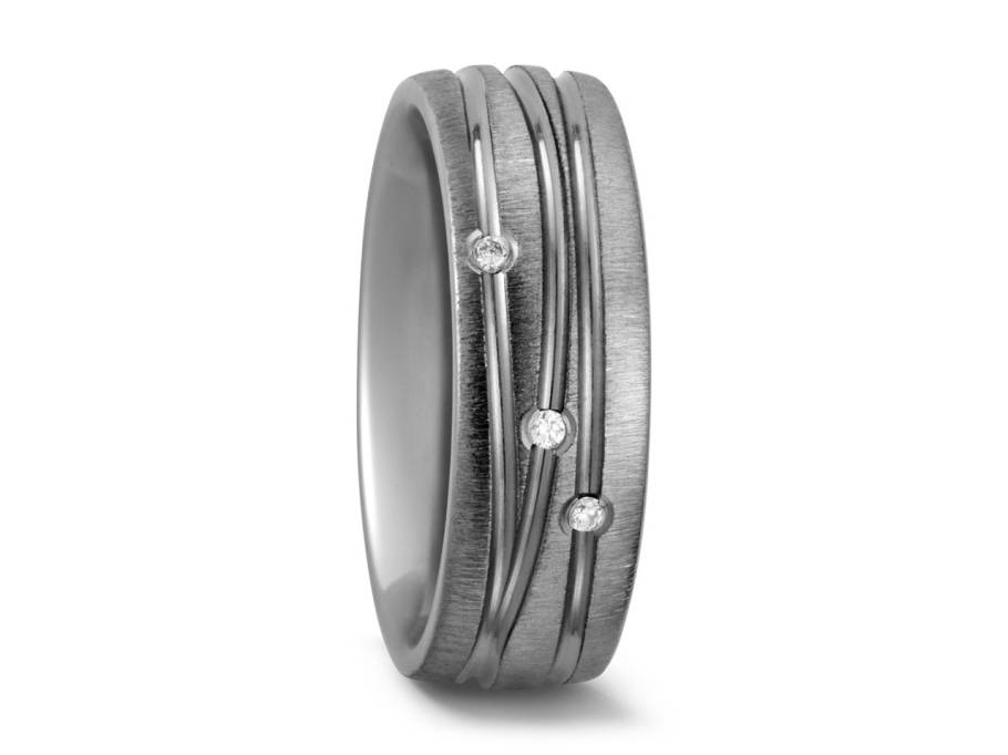 Titanring Nr. 23 mit Brillanten