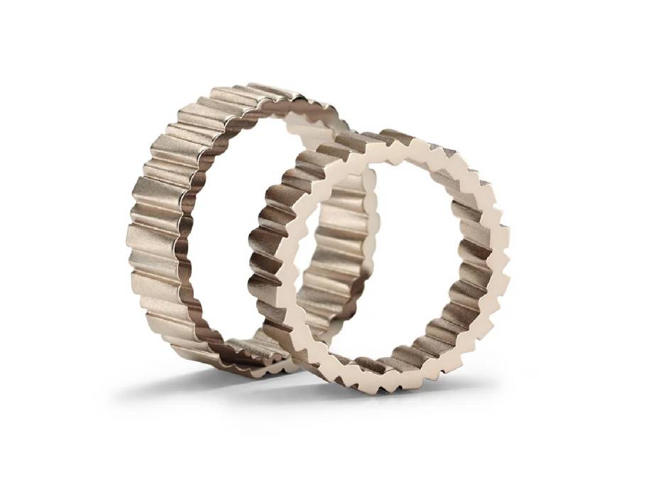 Trauringpaar Flux Rosewood 8,0mm gerade