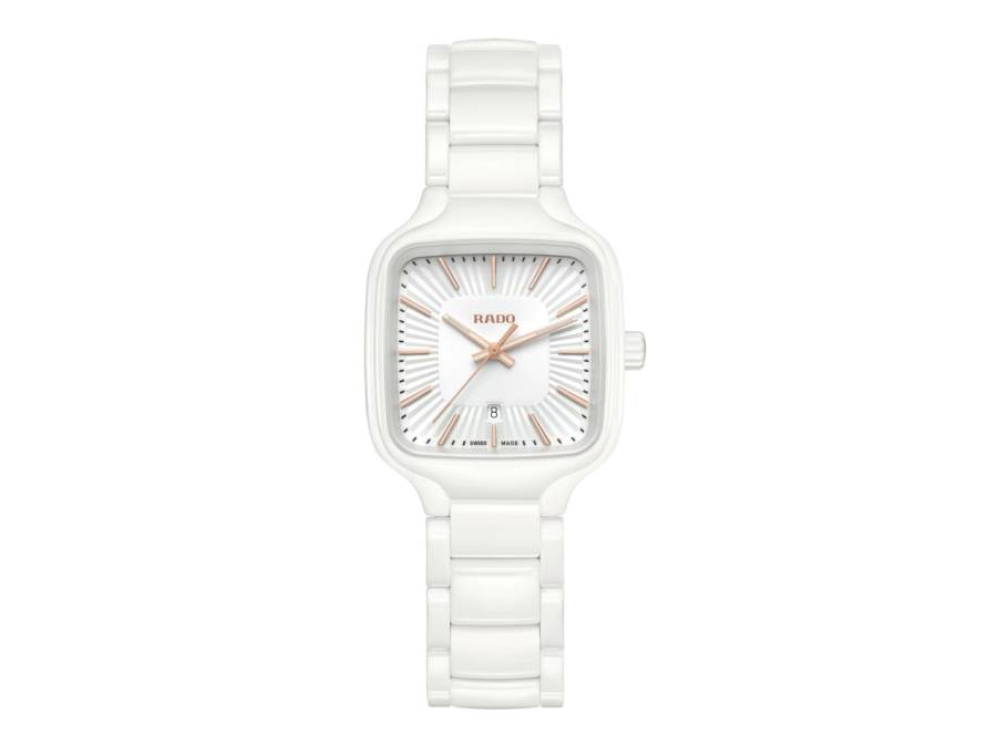 True Square Quarz Keramik weiß 29mm Keramikband weiß
