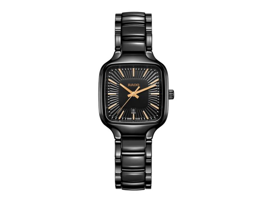  True Square Quarz Keramik schwarz 29mm Keramikband schwarz