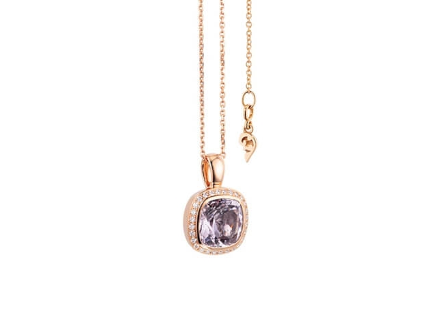 Twinkle Balloon Collier Roségold Amethyst fliederfarben