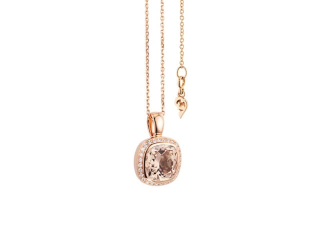 Twinkle Balloon Collier Roségold Morganit
