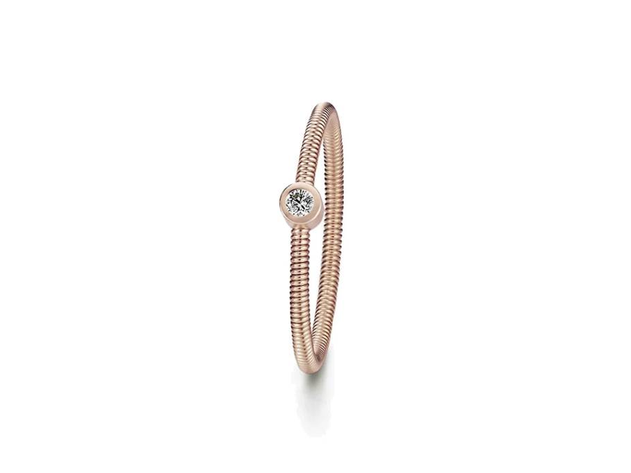 Artist  Ring mit 1 Brillant Rosewood