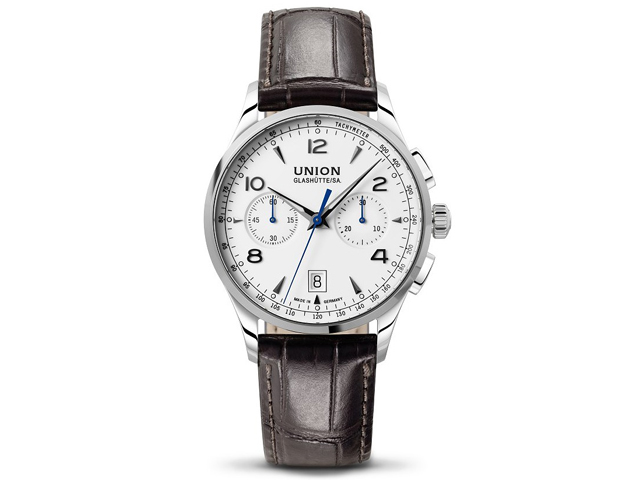 Noramis Chronograph weiß Lederband