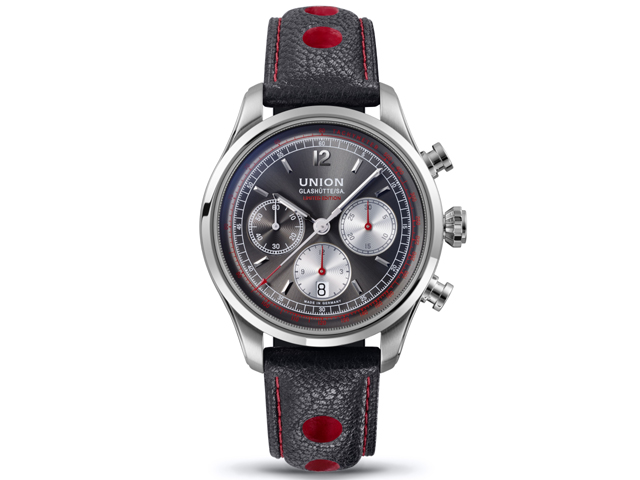     Belisar Chronograph Sachsen Classic 2015 Limited Edition Automatik Edelstahl 44mm graues Zifferblatt graues Lederband