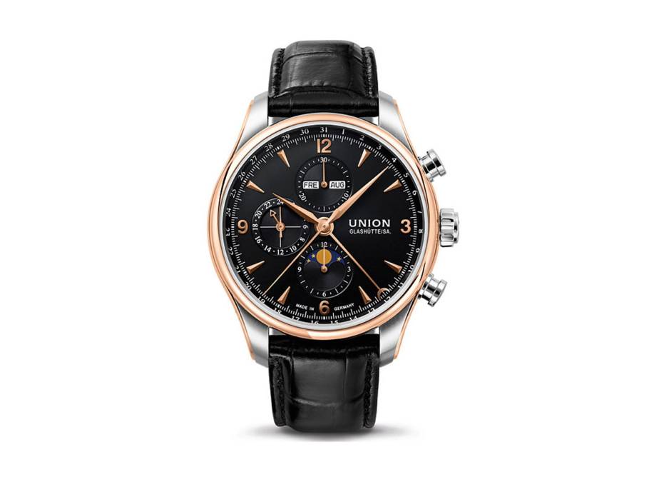 Union Glashütte Belisar Chronograph Mondphase weiß mit 