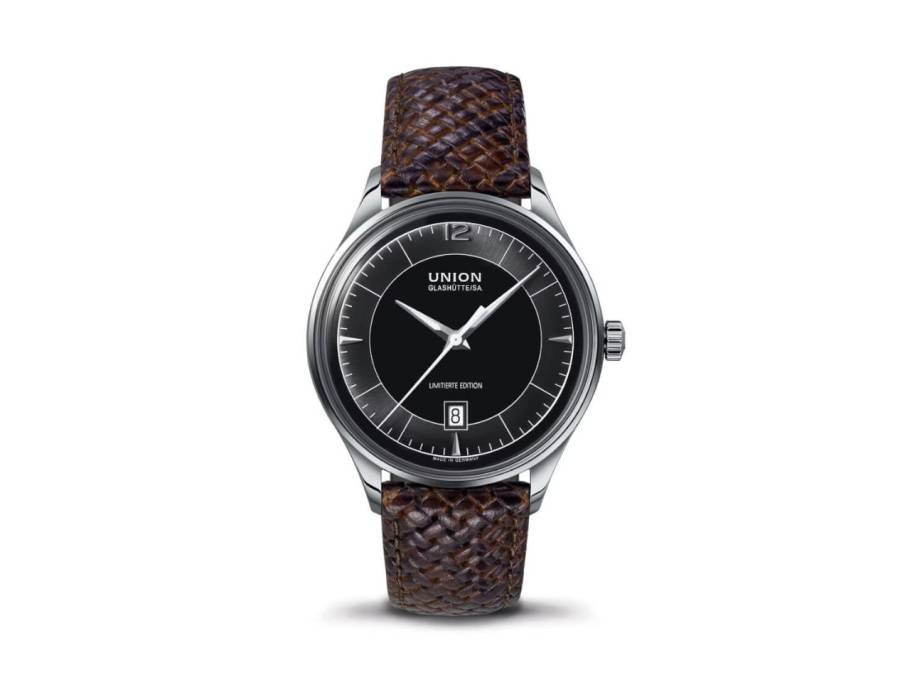 Noramis Datum Deutschland Klassik 2020 Limitierte Edition Automatik Edelstahl 40mm schwarzes Zifferblatt braunes Lederband