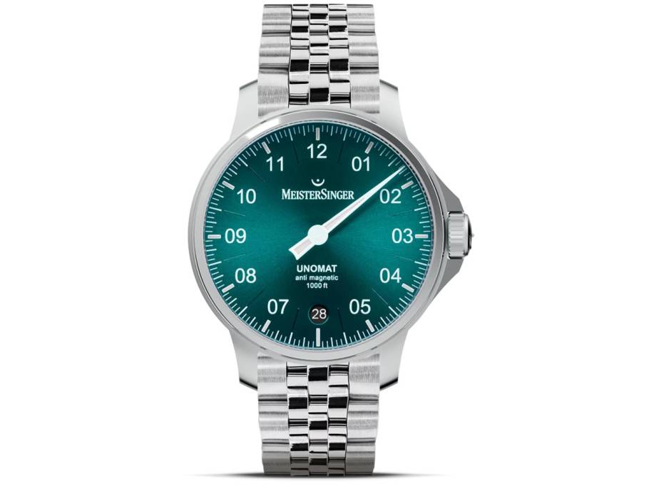 Unomat Automatik Edelstahl grünes Zifferblatt Edelstahlband