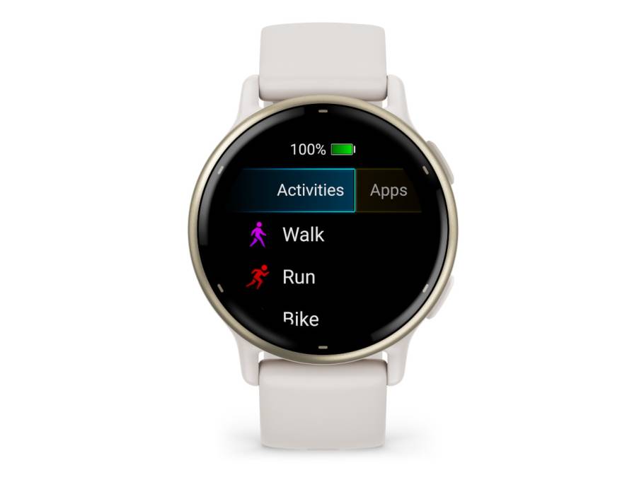  vívoactive 5 faserverstärktes Polymer elfenbein-/cremgoldfarben 42mm elfenbeinfarbenes Kautschukband