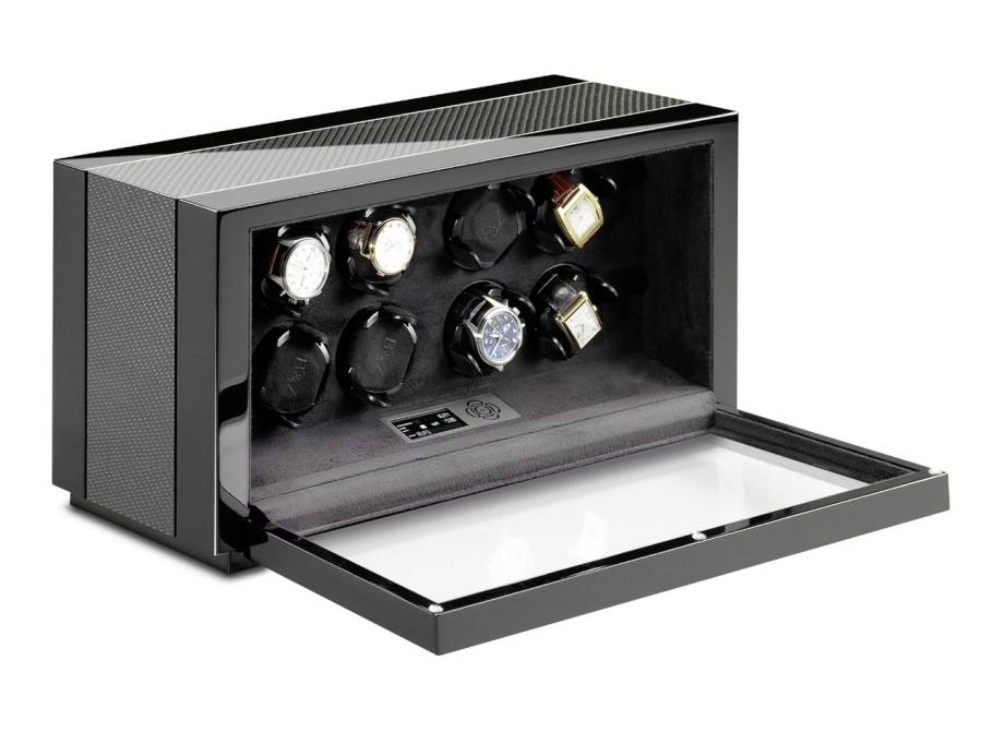 Vantage 8 Carbon Uhrenbeweger mit Hochglanzlack