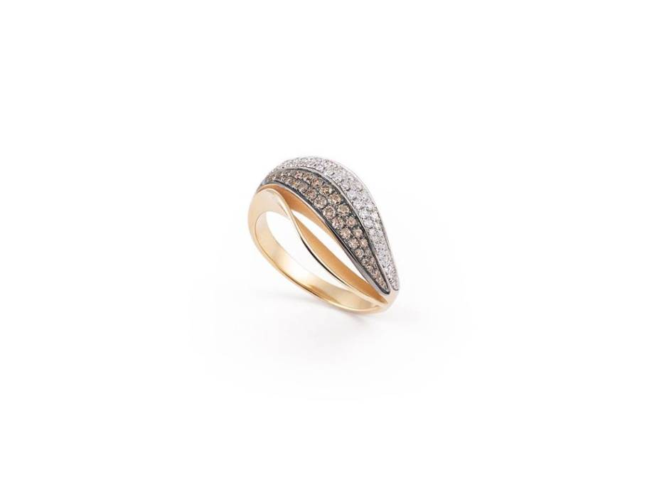 Velaa Color Ring Orange Apricot Gold mit Brillanten 0,470ct