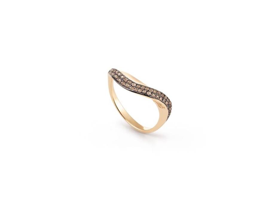 Velaa Color Ring Orange Apricot Gold Brillanten 0,100ct